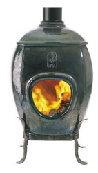 Green Raku Firepot